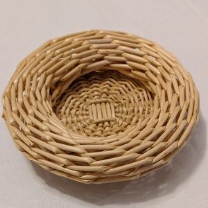 Small Thick Wicker Round Basket